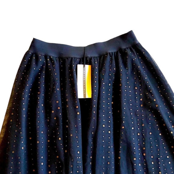 RNC Black Gold Navy Triple Layer Glitter Layered Mesh Tulle Skirt - Picture 8 of 12